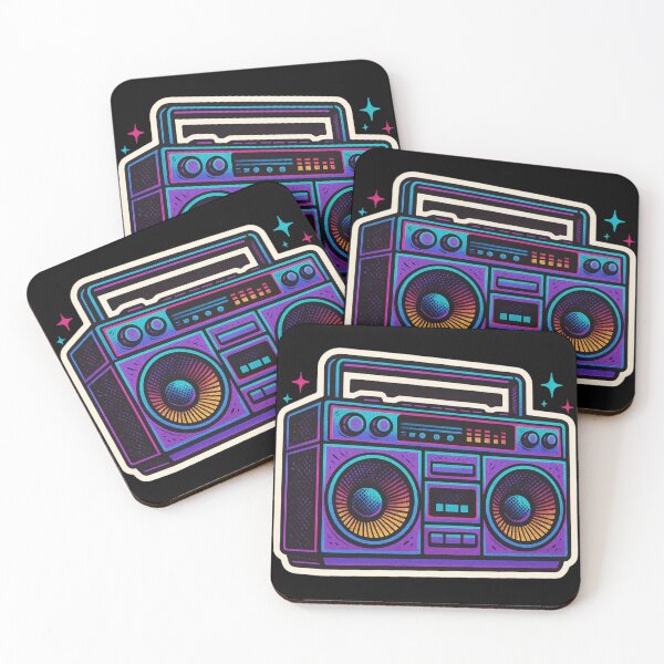 Item preview, Retro Boombox Neon – 80s Music Vibes Sticker designed and sold by JacobKAurumhead.