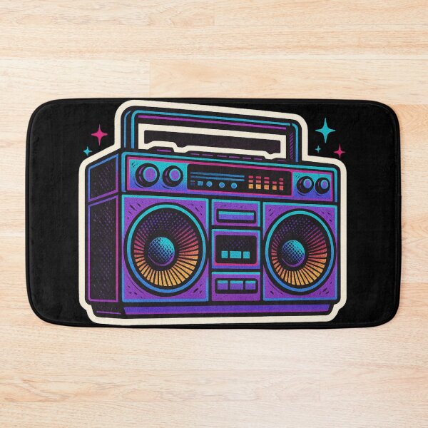 Item preview, Retro Boombox Neon – 80s Music Vibes Sticker designed and sold by JacobKAurumhead.