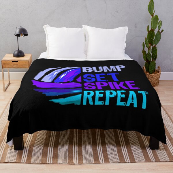 Item preview, Volleyball Bump Set Spike Repeat Blue Purple Teen Pullover designed and sold by keeacylkarr92.