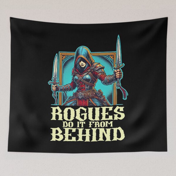 Item preview, Rogue Assassin Dual Daggers Fantasy Humor designed and sold by Victor Shadehorn.
