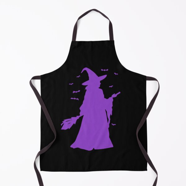 Item preview, SOFT PURPLE WITCH WITH HER BROOM AND SOME FLYING BATS designed and sold by RISE Creations.