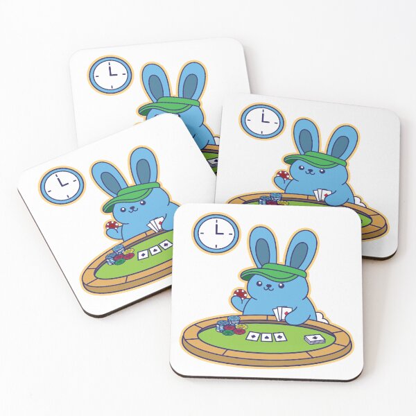 Item preview, Cartoonish Style Blue Rabbit Poker designed and sold by Brainstorming99.