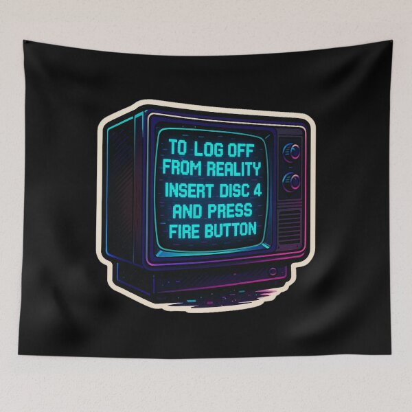 Item preview, Retro TV CRT Glitch – Log Off From Reality Sticker designed and sold by JacobKAurumhead.