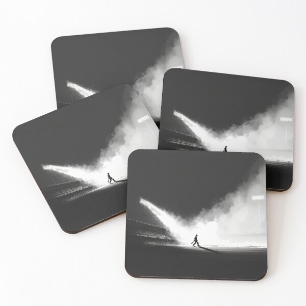 Item preview, Monochrome silhouette of a cricket player against a neon-lit stadium Art Inspired By Nature And The Active Outdoors designed and sold by CDC40.