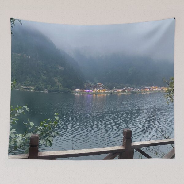 Item preview, Misty Mountain Lake View – Nature Landscape Photography designed and sold by BetulTasarımSanatı.