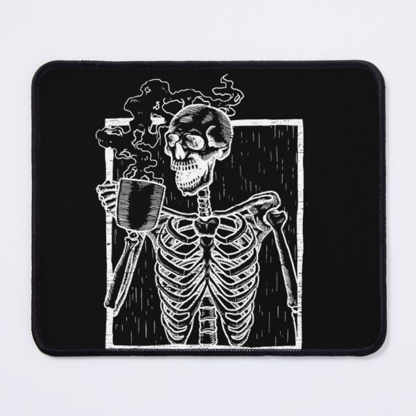 Item preview, Distressed Skeleton Vintage Smiling Skull drinking Coffee Swea designed and sold by pamejzpf40.