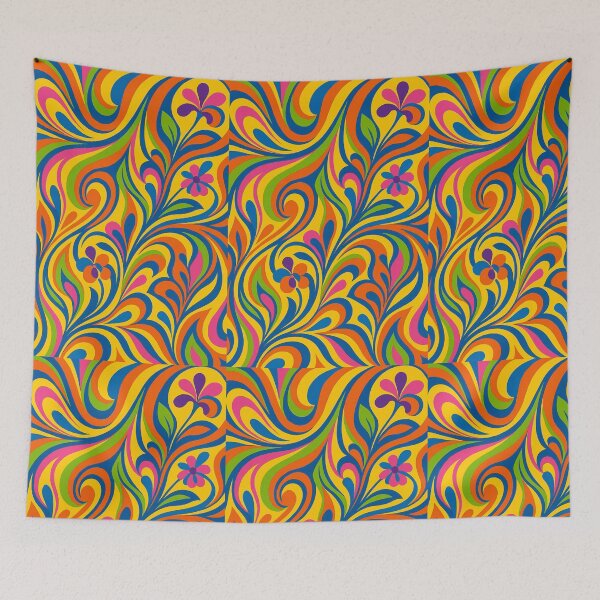 Item preview, Psychedelic Rainbow Swirl Pattern designed and sold by weirdfishes123.