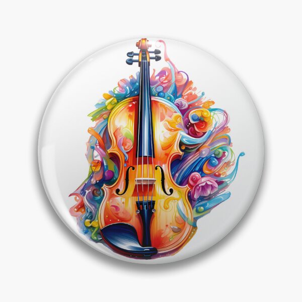 Item preview, Colorful Violin Artwork – Abstract Music and Art Fusion designed and sold by DesignArtist.ia.