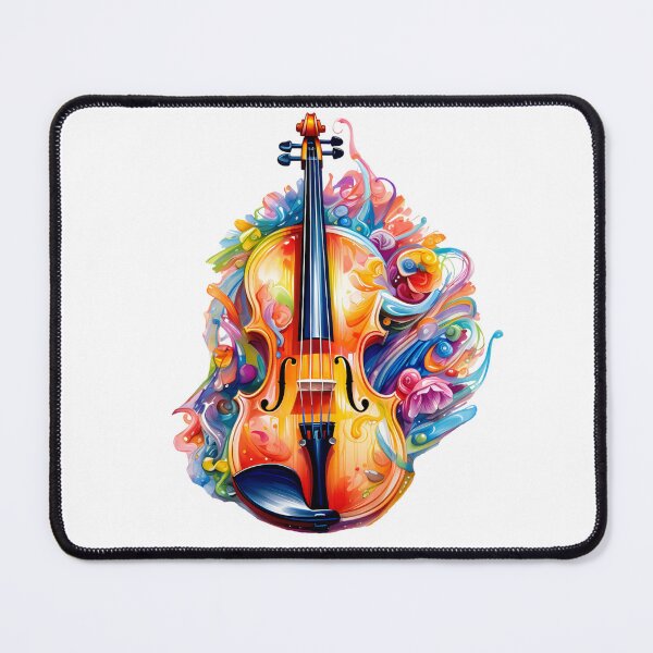Item preview, Colorful Violin Artwork – Abstract Music and Art Fusion designed and sold by DesignArtist.ia.