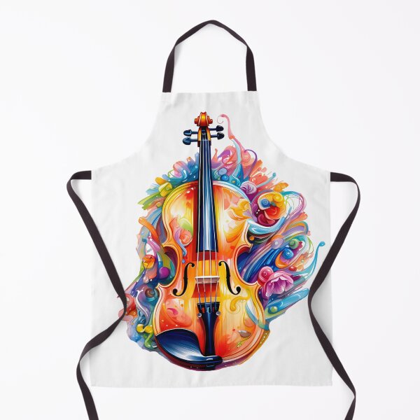 Item preview, Colorful Violin Artwork – Abstract Music and Art Fusion designed and sold by DesignArtist.ia.