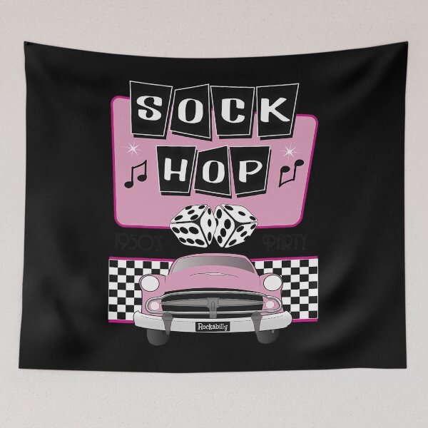 Item preview, 50s Sock Hop Dance Retro 1950s Party Doo Wop Rockabilly Pink 		 designed and sold by vnsqnpsytby24.