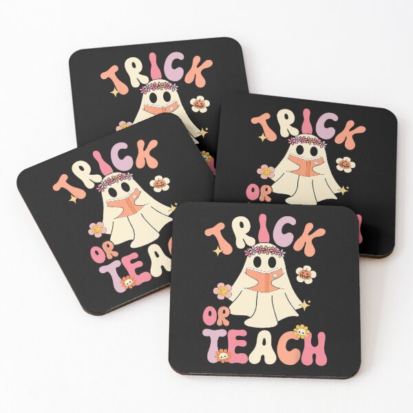 Item preview, Groovy Halloween Trick or Teach Retro Floral Ghost Teacher 	1	 designed and sold by ozgsvhmeez40.