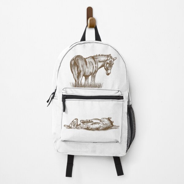 Item preview, Drawing of a donkey looking behind him, rear side view - brown colorized version designed and sold by SylvieG18.