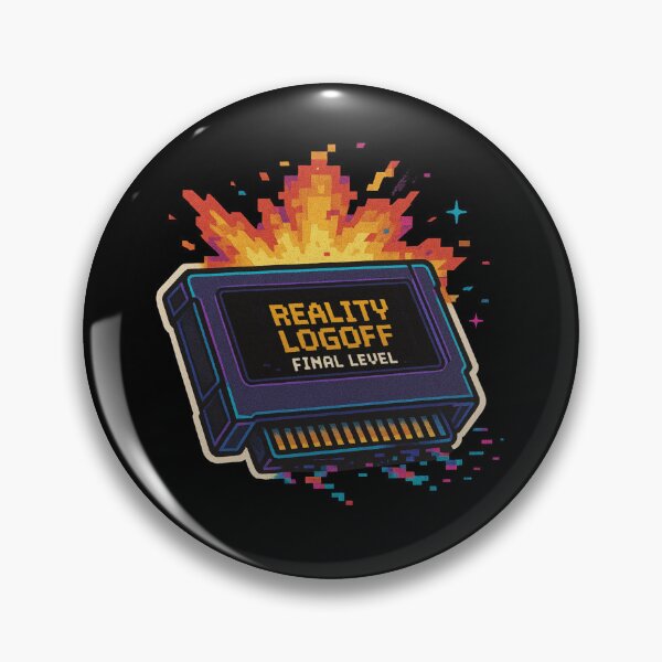 Item preview, Retro Cartridge - Reality Logoff Final Level Explosion Sticker designed and sold by JacobKAurumhead.
