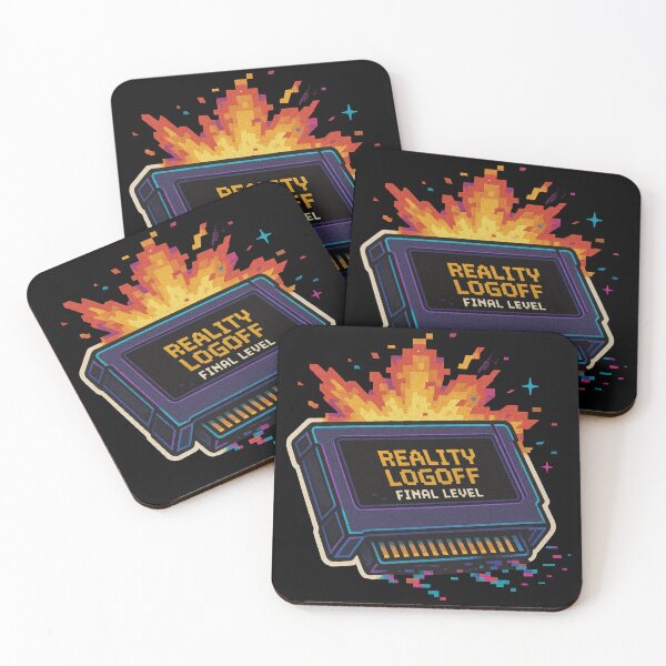 Item preview, Retro Cartridge - Reality Logoff Final Level Explosion Sticker designed and sold by JacobKAurumhead.