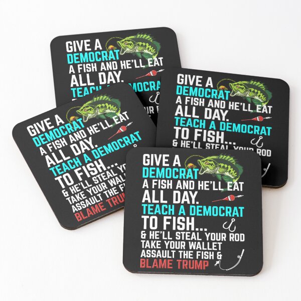 Item preview, Funny Republican Saying Teach a Democrat Fish Conservative 		 designed and sold by gukgpoai98.