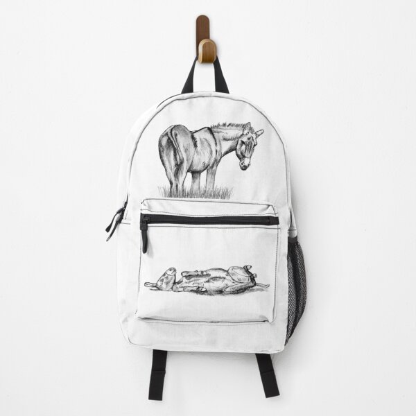 Item preview, Drawing of a donkey looking behind him, rear side view - black colored version designed and sold by SylvieG18.