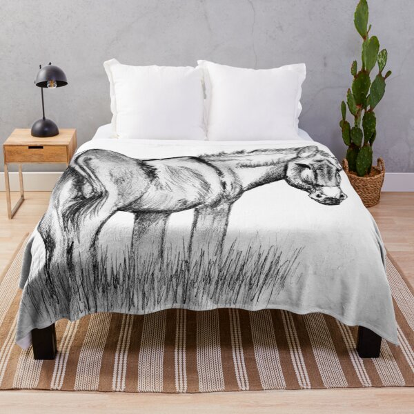 Item preview, Drawing of a donkey looking behind him, rear side view - black colored version designed and sold by SylvieG18.