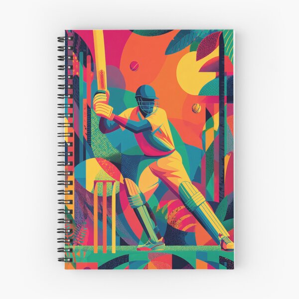 Item preview, Psychedelic twist on a cricket scene with bold colors and abstract shapes Art Inspired By Nature And The Active Outdoors designed and sold by CDC40.