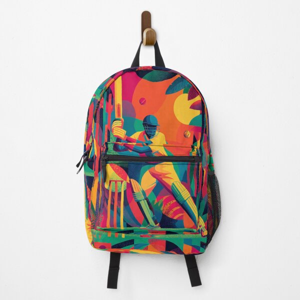 Item preview, Psychedelic twist on a cricket scene with bold colors and abstract shapes Art Inspired By Nature And The Active Outdoors designed and sold by CDC40.