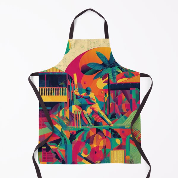 Item preview, Psychedelic twist on a cricket scene with bold colors and abstract shapes Art Inspired By Nature And The Active Outdoors designed and sold by CDC40.