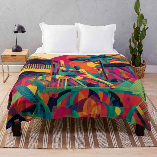 Item preview, Psychedelic twist on a cricket scene with bold colors and abstract shapes Art Inspired By Nature And The Active Outdoors designed and sold by CDC40.