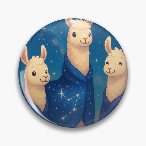 Item preview, Llamas in Cosmic Cloaks designed and sold by MindprintStudio.