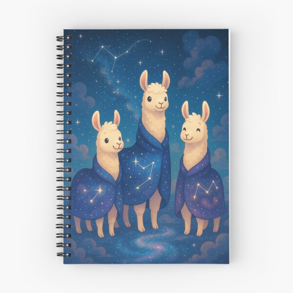 Item preview, Llamas in Cosmic Cloaks designed and sold by MindprintStudio.