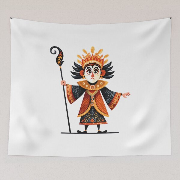 Item preview, Traditional Masked Performer – Cultural Costume Art Illustration designed and sold by DesignArtist.ia.
