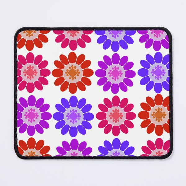 Item preview, Abstract floral repeating pattern - white designed and sold by Svasti Arts and Designs.