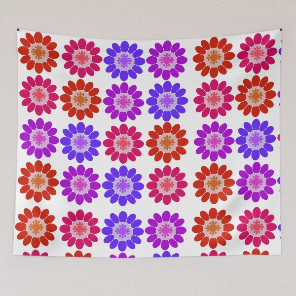 Item preview, Abstract floral repeating pattern - white designed and sold by Svasti Arts and Designs.