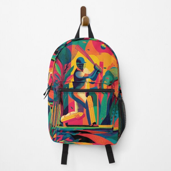 Item preview, Psychedelic twist on a cricket scene with bold colors and abstract shapes Art Inspired By Nature And The Active Outdoors designed and sold by CDC40.
