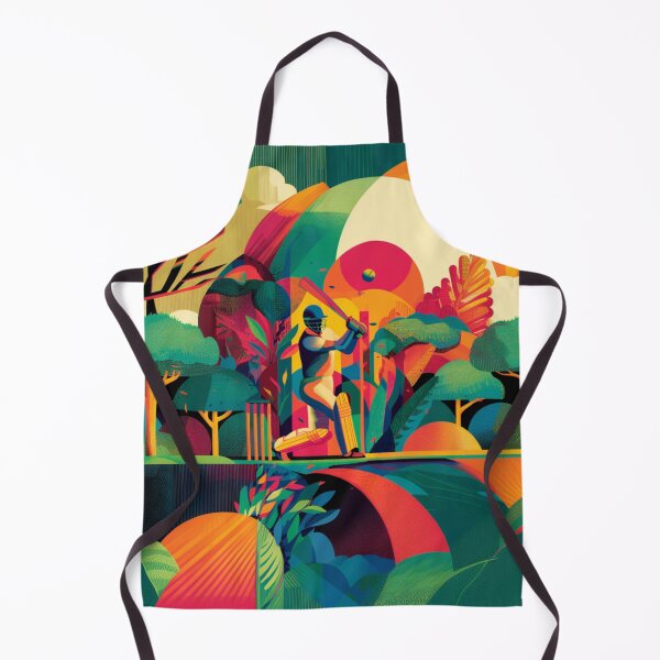 Item preview, Psychedelic twist on a cricket scene with bold colors and abstract shapes Art Inspired By Nature And The Active Outdoors designed and sold by CDC40.