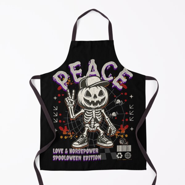Item preview, Peace, Love & Horsepower Spooloween Funny Halloween Racing Skeleton designed and sold by CarantinedChaos.