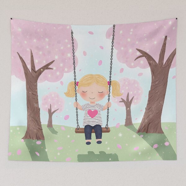 Item preview, Swinging Under Cherry Blossoms designed and sold by Whimsical Hug.