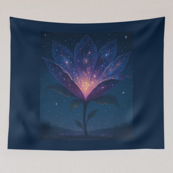 Item preview, Cosmic Bloom – Galactic Flower of Stars designed and sold by Painted Moon by Luna Bee™.