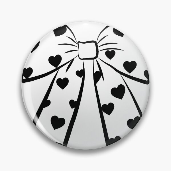 Item preview, Black Ribbon with Tiny Hearts – Cute Coquette Bow, Girly Romantic Aesthetic Design designed and sold by PnrArtDesign.