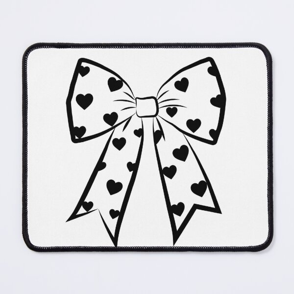 Item preview, Black Ribbon with Tiny Hearts – Cute Coquette Bow, Girly Romantic Aesthetic Design designed and sold by PnrArtDesign.
