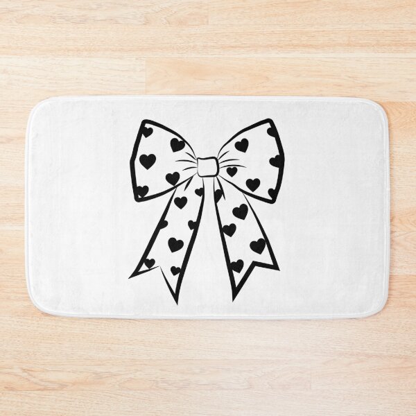 Item preview, Black Ribbon with Tiny Hearts – Cute Coquette Bow, Girly Romantic Aesthetic Design designed and sold by PnrArtDesign.