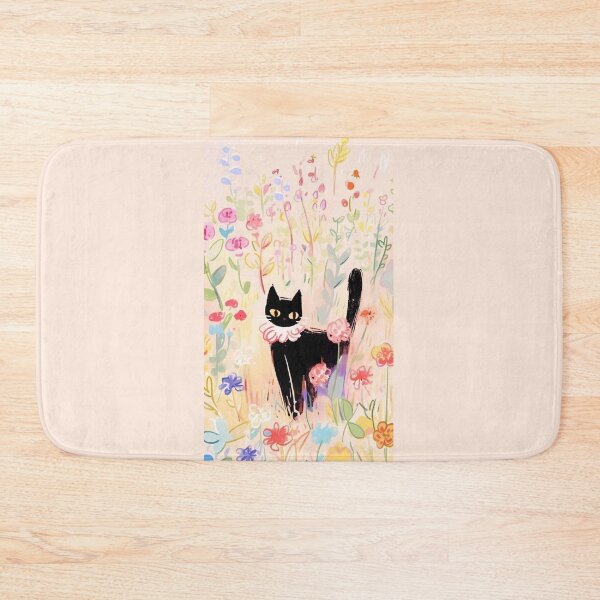 Item preview, Black Cat in Pastel Garden designed and sold by Oniyasha.