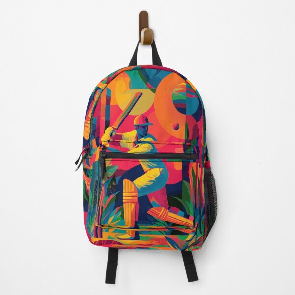 Item preview, Psychedelic twist on a cricket scene with bold colors and abstract shapes Art Inspired By Nature And The Active Outdoors designed and sold by CDC40.