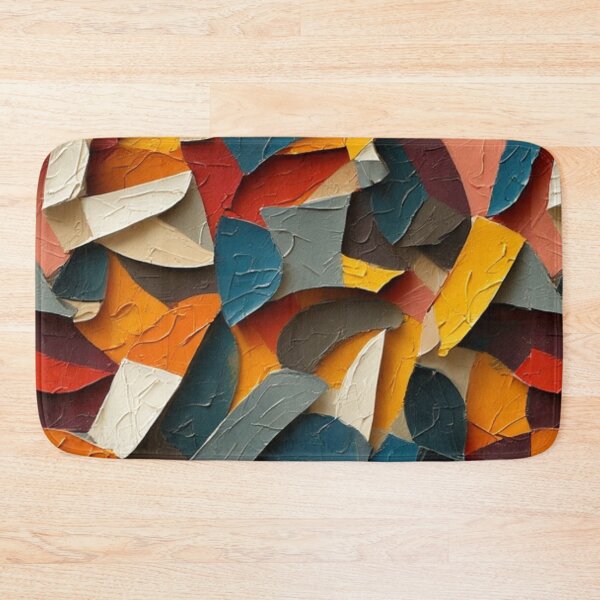 Item preview, Layered Rhythm: Curved Abstract Collage in Earth Tones designed and sold by Virtuals1.