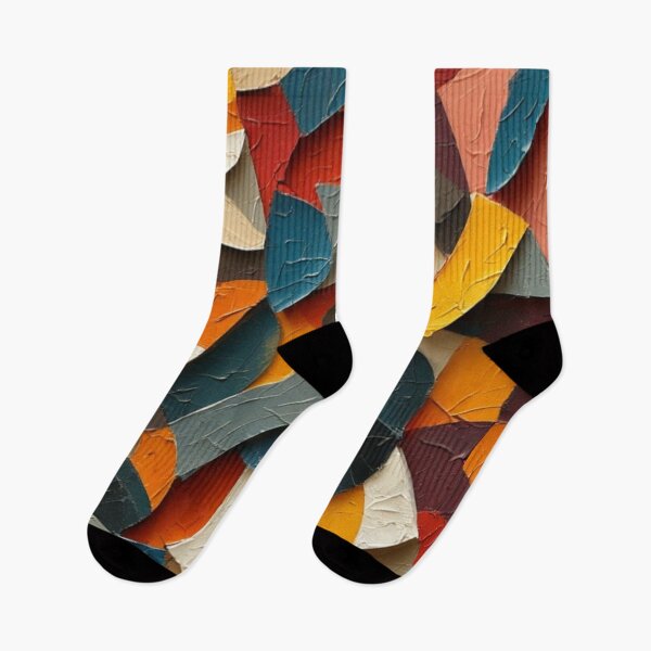 Item preview, Layered Rhythm: Curved Abstract Collage in Earth Tones designed and sold by Virtuals1.