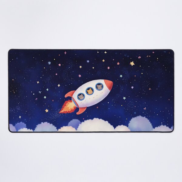 Item preview, Rocket Adventure Through the Stars designed and sold by Whimsical Hug.