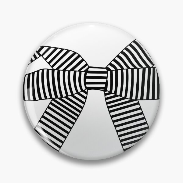 Item preview, Black Striped Ribbon Bow – Elegant Minimal Bow, Girly Coquette Aesthetic Design designed and sold by PnrArtDesign.