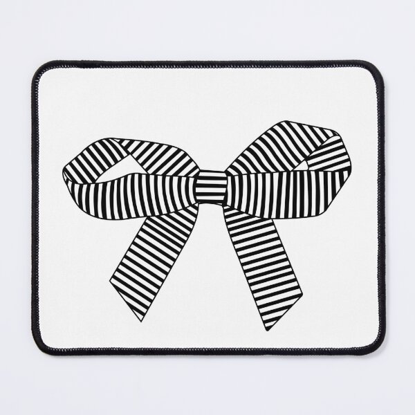 Item preview, Black Striped Ribbon Bow – Elegant Minimal Bow, Girly Coquette Aesthetic Design designed and sold by PnrArtDesign.