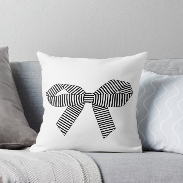 Item preview, Black Striped Ribbon Bow – Elegant Minimal Bow, Girly Coquette Aesthetic Design designed and sold by PnrArtDesign.