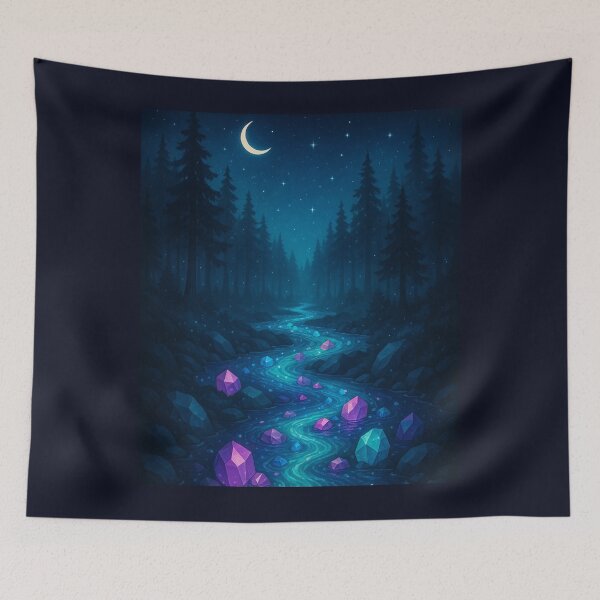 Item preview, Crystal River – Moonlit Flow of Magic designed and sold by Painted Moon by Luna Bee™.
