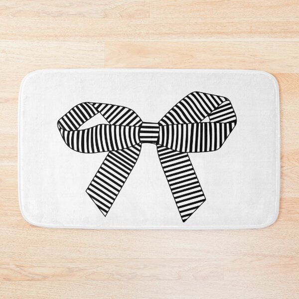 Item preview, Black Striped Ribbon Bow – Elegant Minimal Bow, Girly Coquette Aesthetic Design designed and sold by PnrArtDesign.