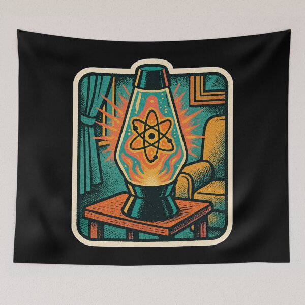 Item preview, Atompunk Lava Lamp – Atomic Age Retro Sticker designed and sold by JacobKAurumhead.